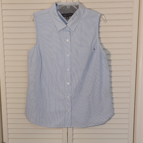 Tommy Hilfiger Tops - Tommy Hilfiger Blue Striped Shirt